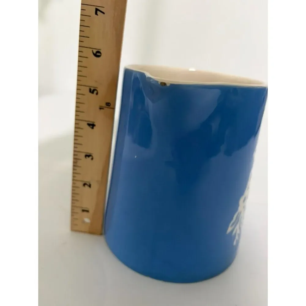 Vintage Cameoware blue pitcher 6